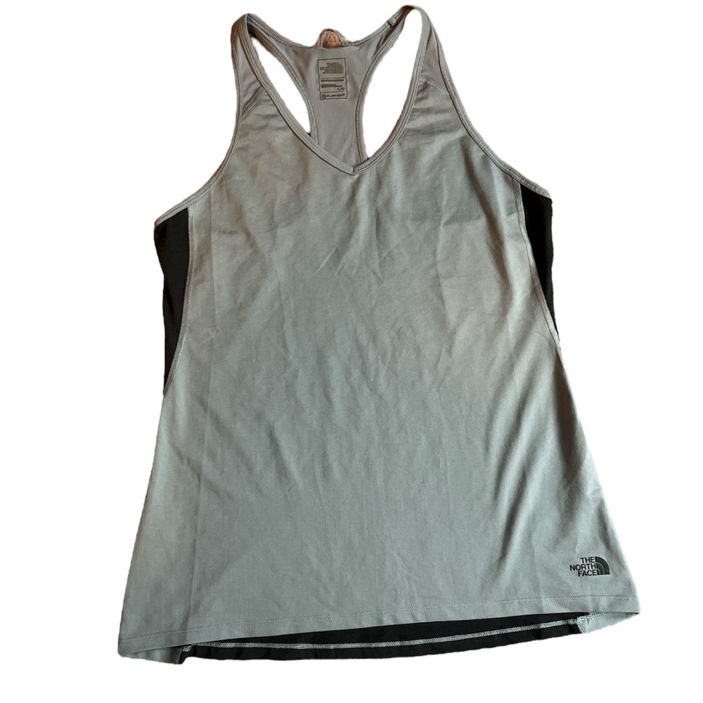 THE NORTH FACE WOMEN’S SLIM FIT FLASH DRY LITE TANK. SIZE LARGE. GRAY/ BLACK NWT